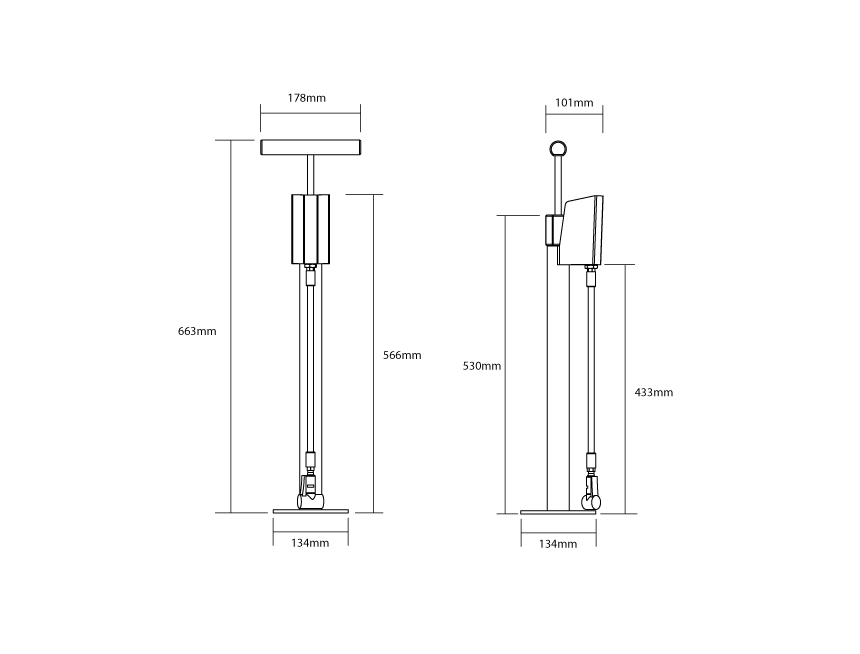 Compact Public Bike Pump