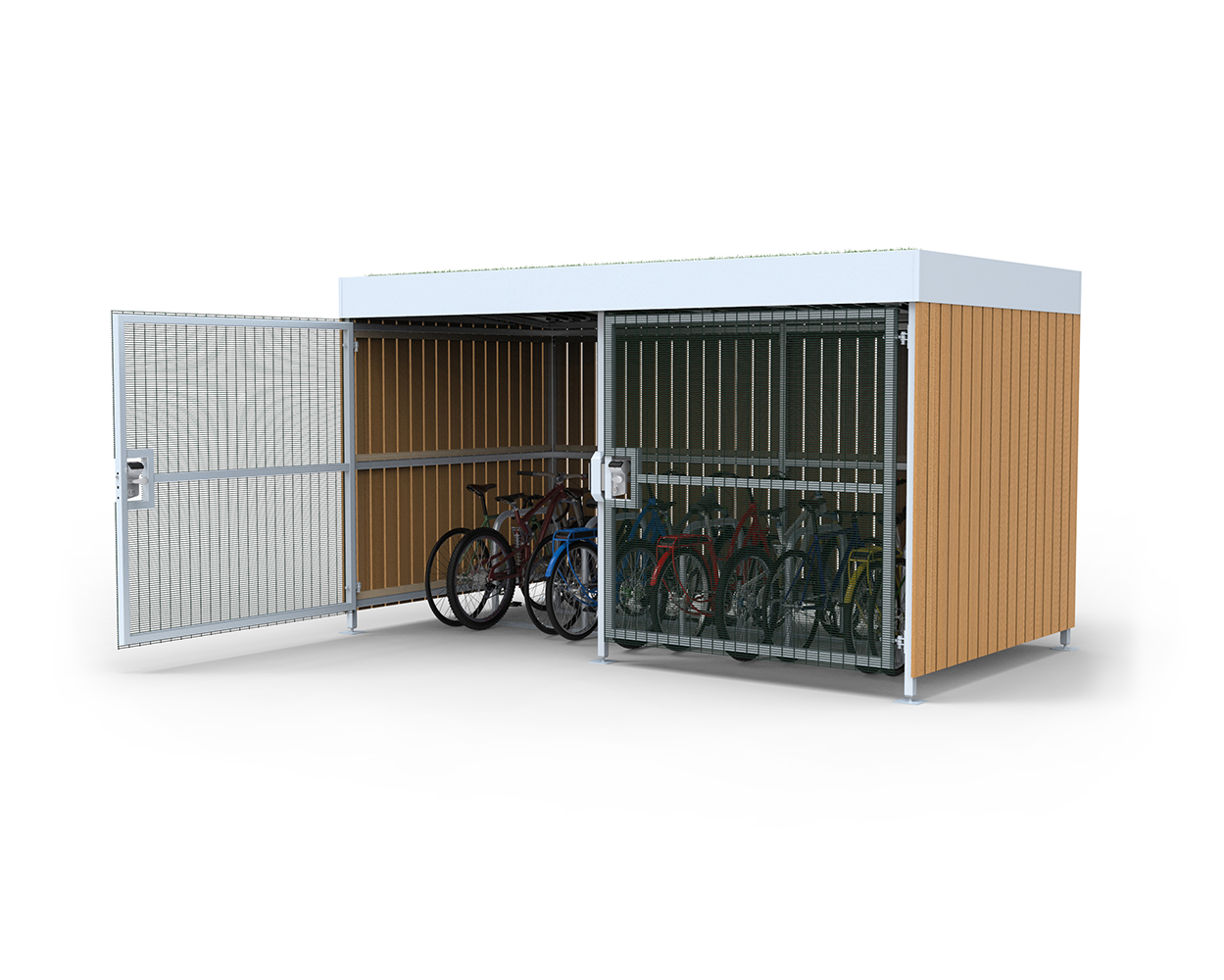 green roof cycle shelter